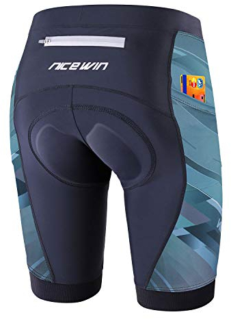 NICEWIN Radlerhose Damen mit Sitzpolster 4D Gepolstert Fahrradhose kurz Sporthose Atmungsaktive Schnell Trocknende Stoßfeste Radlershorts Damen,M,Grau