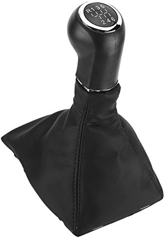 Esenlong Schaltknauf, 6 Gang Auto Schaltknauf Stiefel Gamasche für Opel Opel Astra Corsa D Zafira B 05-10 Schwarz