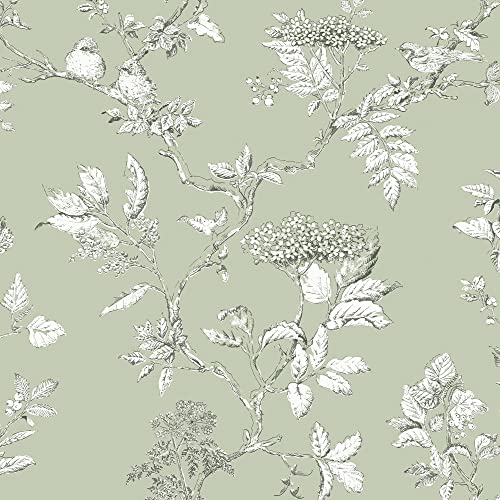 Laura Ashley Elderwood Sage Wallpaper