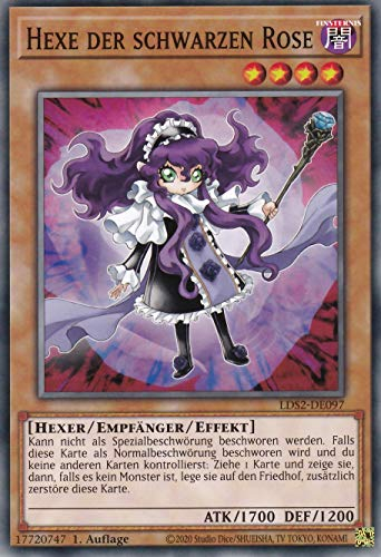 LDS2-DE097 - Hexe der schwarzen Rose - Common - DE - im Set mit Ultrapro Toploader - Yugioh