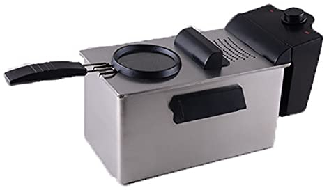 Freidora de filtro 3L Cesta grande para freír Freidora profunda Filtro de aceite con filtro de olor Apto para lavavajillas Acero inoxidable Esmalte Filtro Freidora Aislamiento térmico Asa de transport
