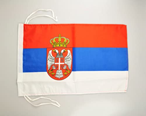 Serbien mit Wappen Serbische Fahne Flagge 30x45 cm