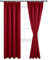 DWCN verdunkelungsvorhänge Dicke Thermovorhänge mit Kräuselband gardinen mit Vorhang-Krawatten, 225x140cm(HöhexBreite), Rot, 2er Set