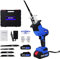 Sega a Gattuccio, 21V Sega alternativa a batteria,Velocità 0-2800SPM, 2x1500mAh Batterie, 4 Lame, Caricabatterie rapido, Luce LED, Seghetto A Batteria Adatto per Tagliare Legno e Metallo