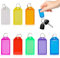 8 Stück Schlüsselanhänger Beschriftbar, Kunststoff Schlüsselanhänger ID Label Tags Koffer Namensschilder, Kunststoff Schlüsselanhänger in 8 Farben für Schlüssel Gepäck Koffer