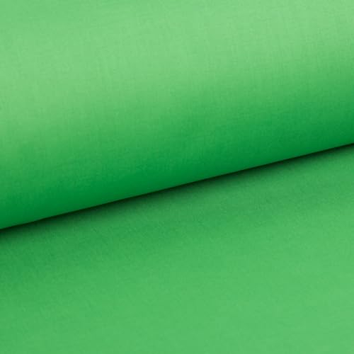 SCHÖNER LEBEN. Baumwollstoff Meterware Fahnentuch Uni dunkel Apfel grün 1,45m Breite
