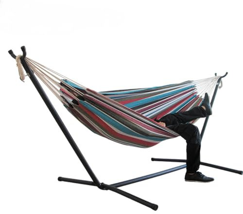 Hamac Robuste Hamac Multifonctionnel Portatif De Toile De Hamac pour Jardin Cour Terrasse Jardin Plage Voyage Camping (B)