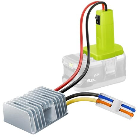 18V to 12V Aadpter Converter for Ryobi 18V Battery Voltage Converter DC Voltage Regulator 15A 180W Automatic Buck Converter Power Wheels Aadpter for DIY RC Car Toys etc.