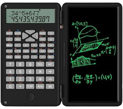 Scientific Calculator with Writing Tablet - 12 Digits 2 Line Large Display Professional Engineering Calculator - 240 Function Portable Silent Calculators for School Office Meetings and Family