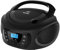 Roxel RCD-S50BT Portable Boombox CD Player with FM Radio, BT Wireless Streaming, USB MP3 Playback, AUX In, and Dual Power Option