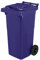 Garronda Mülltonne 120 Liter Abfalltonne mit Deckel und 2 Rädern Müllbehälter aus Kunststoff Müllgroßbehälter GD-0097, Blau