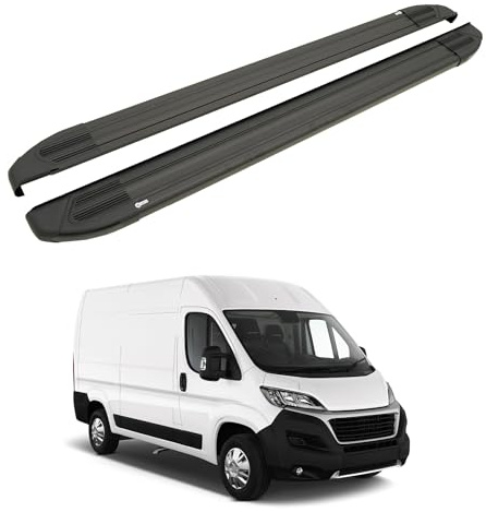 TURTLE Für Fiat Ducato 2006-2024 / Mittleres Chassis Brillant Trittbrett | SCHWARZ