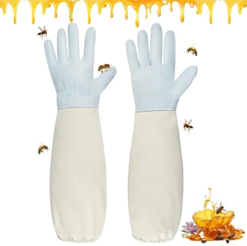 Imkerhandschuhe, Rosenhandschuhe, Imker Zubehör, Gartenhandschuhe Dornenfest, Imkereibedarf, Stichfeste Imker Handschuhe Herren Damen, Imkeranzug, Imkerhandschuhe aus Ziegenleder