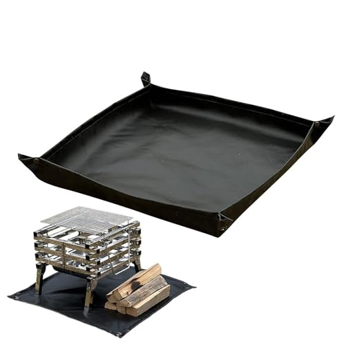 Tappetino ignifugo per caminetto, tappetino ignifugo sotto la griglia, tappetino per griglia in silicone ignifugo, pieghevole di protezione del patio, per stufa esterna sotto la