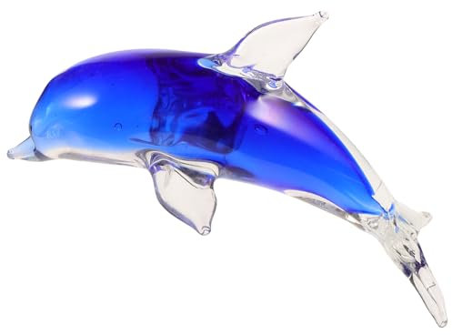 KAILIKETIY Buntes Glas Delphin Für Wohnraum Kreative Meeresglasfigur Als Tischschmuck Und Sammlerstück Für Liebhaber Von Ozeandekorationen