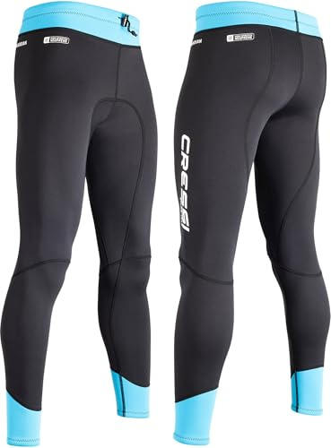 CRESSI Guardian Lady - Jacke, Weste oder Hose aus Neopren 2mm, zum Schwimmen, Schnorcheln, Stand Up Paddling, Surfen, Kajakfahren und Wassersport, Schwarz/Aquamarin, Frauen