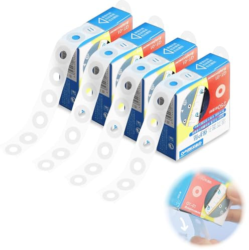 Lochverstärker, 1000 Stück Lochverstärker Selbstklebend, Lochverstärker Lochverstärker Selbstklebend Transparent, Locherschutz aus Loseblattpapier, Seitenverstärkungsaufklebe Für Büro, Schule