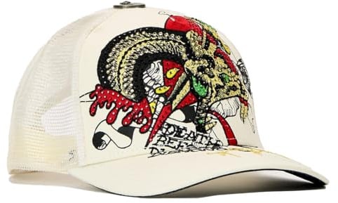 ED HARDY Trucker-Mütze, Dagger Snake Ivory, Einheitsgr��e