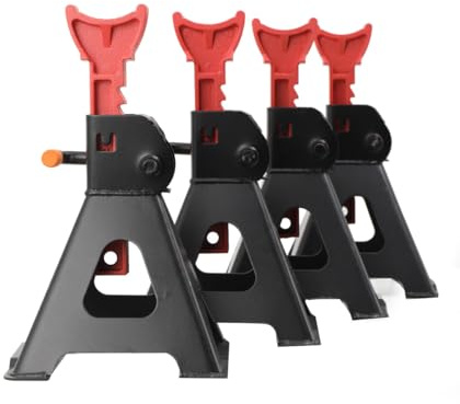 Mreryyse Lot de 4 Chandelles de Stabilisation pour Caravane, Chevalet pour Camping-Car, Réglable en Hauteur 275-415mm, jusquà 3T pour Les Remorques de Caravane et Les Caravanes