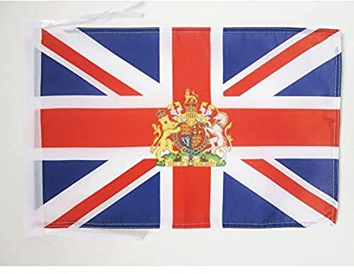 AZ FLAG - Flagge Vereinigtes Königreich Mit Waffen - 45x30 cm Mit Kordel - Britische Fahne 30 x 45 Cm - Flaggen