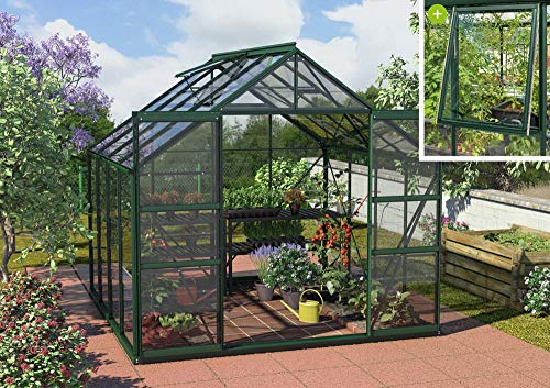 Vitavia Meridian 2 6700 ESG 3 mm, smaragd Gewächshaus 2 Dachfenster 1 Seitenfenster