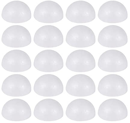 Christbaumkugeln 30 halbe Schaumstoffkugeln, Styroporkugeln, Weihnachtskugeln, Ornamente für DIY- , Modellierung, Weihnachtsbaumschmuck, Partygeschenke, 8 cm Styroporkugeln