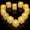 Ymenow Candele senza fiamma, 12pezzi candele a LED scintillanti a batteria Luci quadrate per camera casa Festa nozze Decorazione natalizia Halloween - Bianco caldo (Piccolo: 3,6cm)