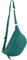modamoda de - T77 - ital. Hüfttasche Bauchtasche Brusttasche Medium aus weichem Leder, Farbe:Petrol