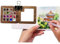 Reise-Skizzenbuch-Palette, 15 Fächer, Mini-Holz-Magnet-Palette, Farbsparer mit 12 x 12 cm, Aquarell-Skizzenbuch, Tagebuch, 300 g/m², 24 Blatt, Kaltpress-Papier für Aquarell-, Acrylmalerei
