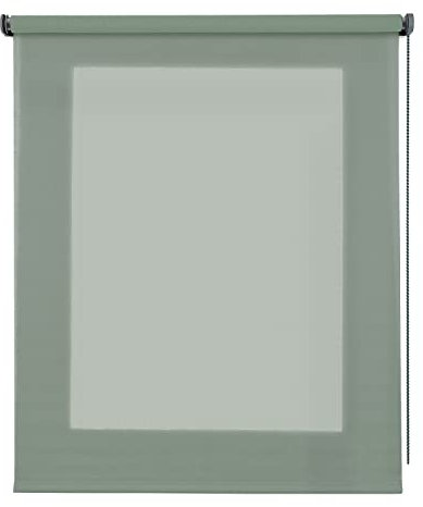 STORESDECO Lichtrollo Plus, Premium-Rollo mit Metallic-Finish. Modernes, dekoratives Rollo in Textiloptik für Fenster und Türen bis 200 cm! | Deco Grün, 80 cm x 250 cm