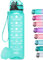MEITAGIE 1000ml/750ml Motivational Water Bottle with Time Marker, Leak-proof BPA Free Tritan Drink Bottle with Fruit Strainer, Perfect for Fitness, Gym and Outdoor Sports