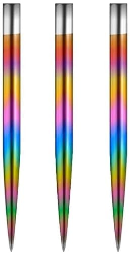 Mission Darts Glide Dartspitzen mit Stahlspitze, glatte Ersatzspitzen, personalisierbar, 34 mm, regenbogenfarben (X2445-PERS)