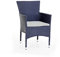METRO Professional Outdoor-Sessel mit Kissen Noelani, Stahl/PE Rattan, 58 x 63 x 87 cm, Stapelbar, Wetterfest, Schwarz