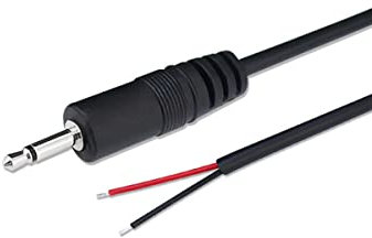 YSJJZRL 25CM 2.5mm mâle/Femelle Prise à 2 Broches Fil Nu extrémité Ouverte TS 2 pôles Mono 2.5mm Prise Jack connecteur Audio câble réparation (25CM,Homme)