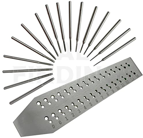 Jewellers Tools Lot de 16 tarauds et filières sans tarauds de 0,3 mm à 2 mm et matrices de réparation pour montre
