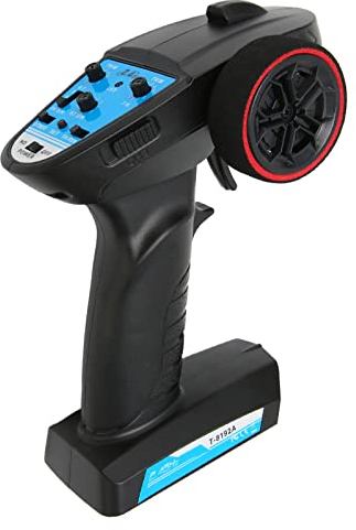 Focket 2,4-GHz-RC-Controller, 3-Kanal-Funksender-Fernbedienung, 3-Kanal-RC-Sender und Empfänger, mit 2,4 GHz HF und 3 Ms Empfängerantwort, für RC Auto-Boot Treibende -Autos