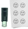 CombiCraft Selbstfärbender Stempel Glücklicher Smiley in Schwarz, 10mm rund - Ideal für Bulletjournals und Treuekarten