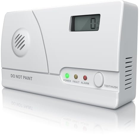 Brandson - CO Melder - Kohlenmonoxid Warnmelder - CO Detektor - Alarm Warner mit Sofortalarm - CO Gasmelder - Neues Modell mit präziesem Figaro Gassensor - auch für Kamin Wohnwagen UVM