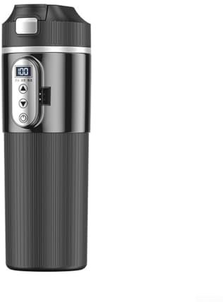 Smart Design Portable Car Kettle Large Capacity & Adjustable Heat Perfect for Any Beverage Needs (Black)