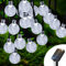 btfarm 1 Stücke Solar Lichterkette Aussen Wetterfest, 10M 30 LED Kristallkugel Lichterkette Außen IP65 Wasserdicht, 8 Modi Solarlichterkette Outdoor für Balkon Hochzeit Party Garten Deko, Kaltweiß