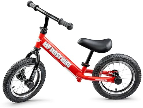 Crystals 12 Kids Balance Bike – Lightweight No Pedal Training Bicycle for 2-6 Year Old Boys & Girls – Adjustable Seat & Handlebar – Toddler Walking & Running Bike – EVA Tyres