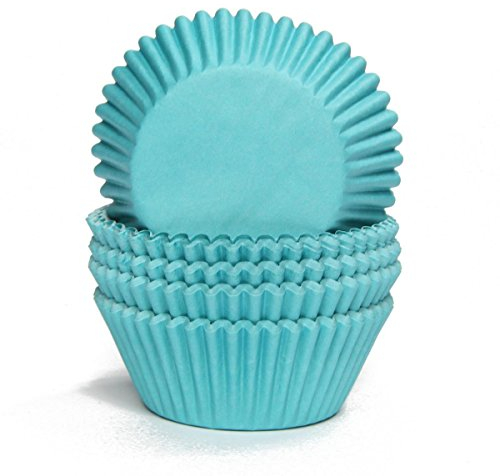 Miss Bakery's House® Papierbackförmchen - Standard - Türkis - 75 Stück - Ø 5 cm x 3 cm - backfest - für Muffins und Cupcakes - Form zum Mitbacken im Ofen