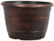Muddy Hands Copper Wooden Barrel Effect Plant Pot Round Plastic Planter Outdoor Garden Flower Tree Herb (1, 25.8 Litre)