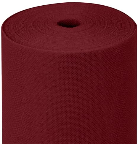 Horeca Collection Maxi Products - Rouleau de nappe en TNT sans prédécoupe Bordeaux 1,2 x 50 m - Tissu non tissé Spunbond (TNT) - Jetable avec effet tissu - Résistant aux liquides - Traiteur