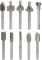 Gasea 10Pcs Brocas de Fresado Recubiertas de Titanio, 1/8 Vástago Enrutamiento Fresas, Brocas de Fresado de Grabado de Carburo Herramienta Rotativa Grabado Tratamiento de la Madera Set