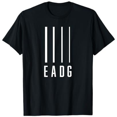 EADG Guitare basse 4 cordes pour bassiste ou bassiste T-Shirt