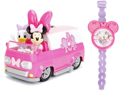 Jada- Furgoneta de Minnie con Daisy- Mando a Distancia con Infrarrojos, 19 cm (253074004)