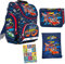 Goldkids Hot Wheels Schulranzen ergonomischer Ranzen Federmappe Turnbeutel Aufgabenheft für die Grundschule 4er Set. Lizenzware