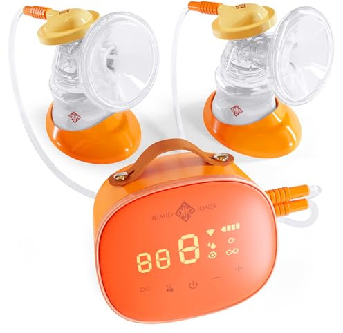 Tragbare Milchpumpe – Krankenhausqualität, kabellos, kompakt für Reisen, 360 Fit Silikonflansche, schmerzfreies Stillen, Extraktor De Leche Materna Electrico – Moxi by Idaho Jones