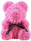 Amazzonia Orsetto di Rose con Led, Orso di Rose 25 Cm, Regalo San Valentino per Lei Fidanzata, Anniversario, Moglie, Compleanno (Orsetto Rosa)